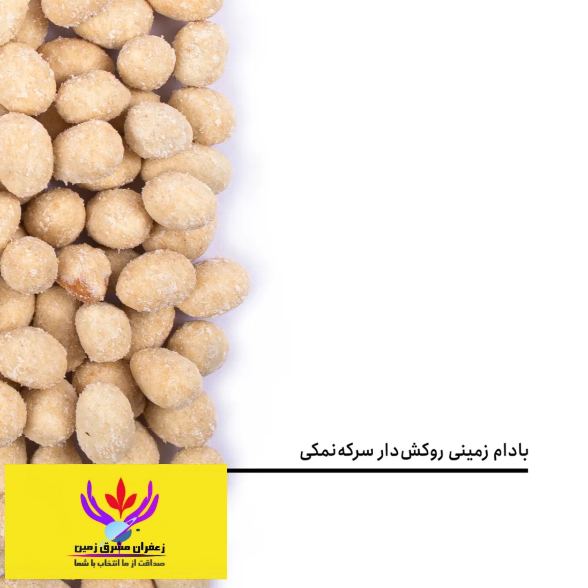 بادام زمینی روکش دار طعم سرکه ای 100 گرم ترد واستثنایی