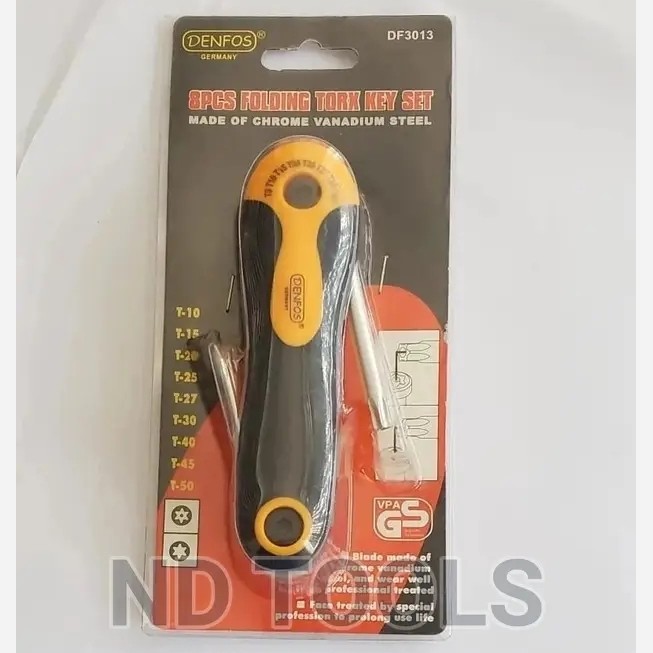 مجموعه آچار آلن چاقویی8تایی.وارداتی.DENFOS GERMANYمدلDF3010