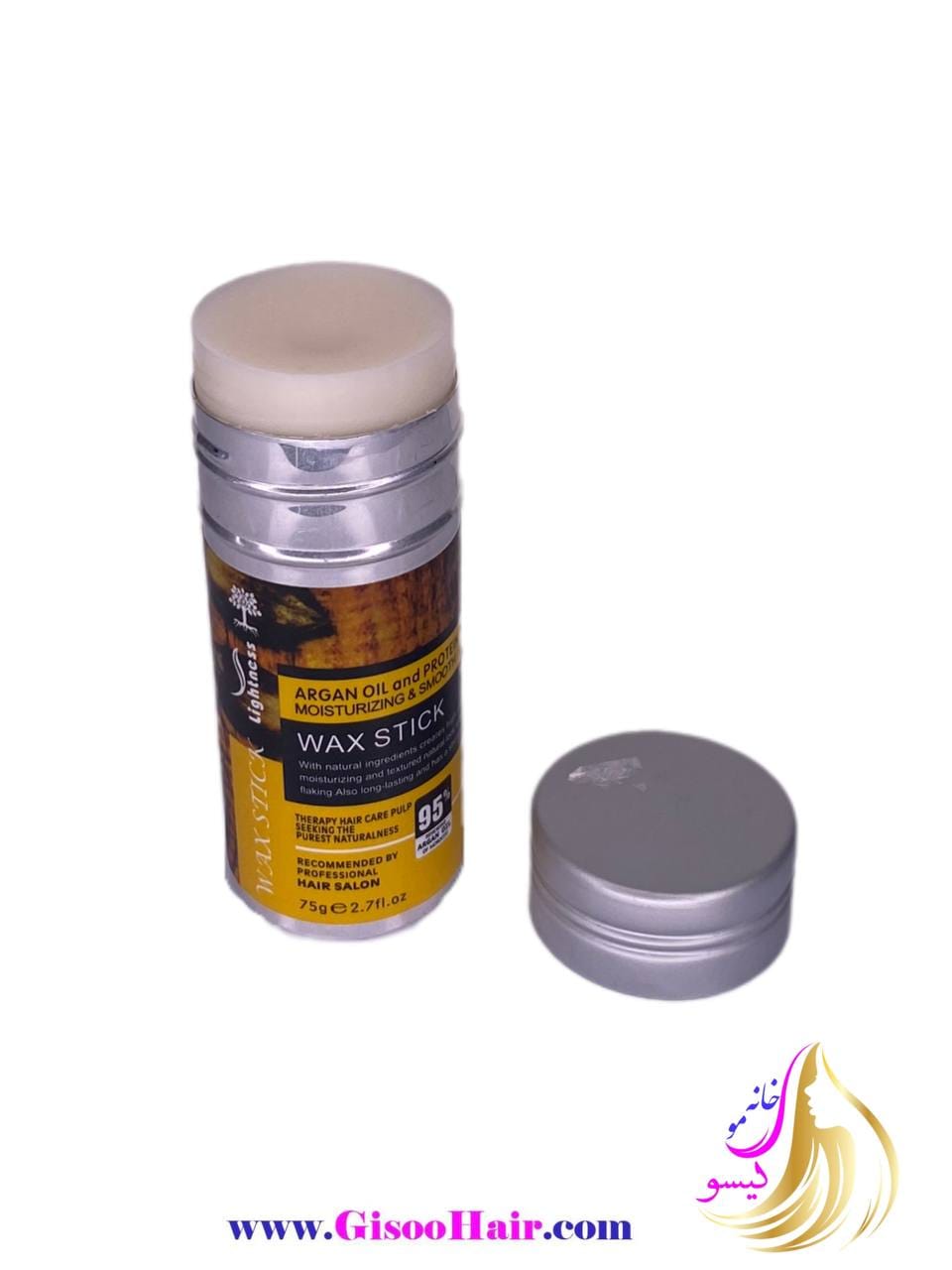 وزگیر مو استیکی لایتنس مدل argan oil وزن 75 گرم
