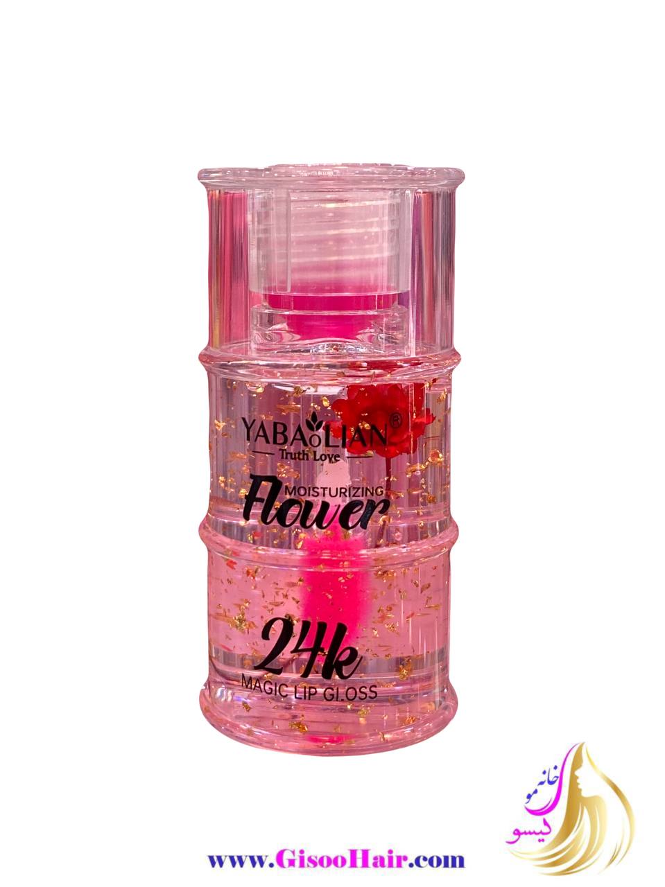 برق لب حرارتی گلدار طلا 24k