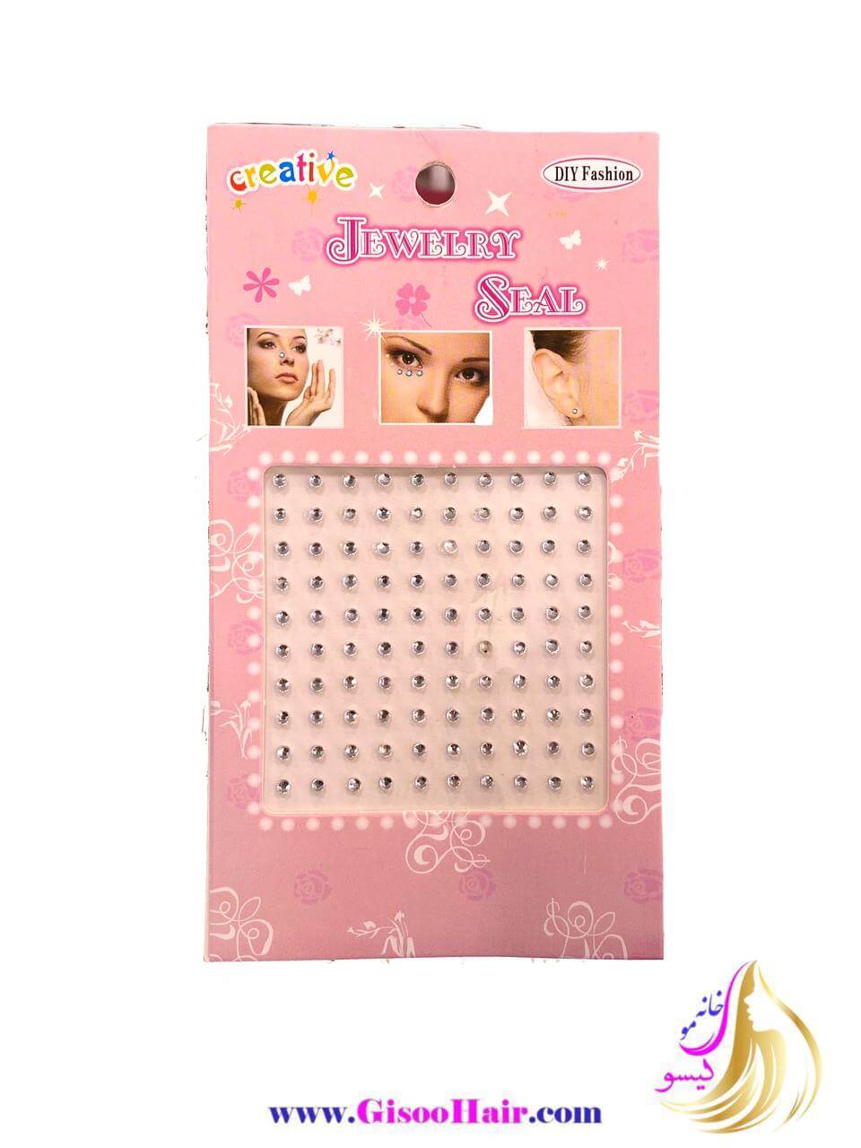 نگین صورت چسبی و پیرسینگ بینی چسبی 100 عددی سایز 1