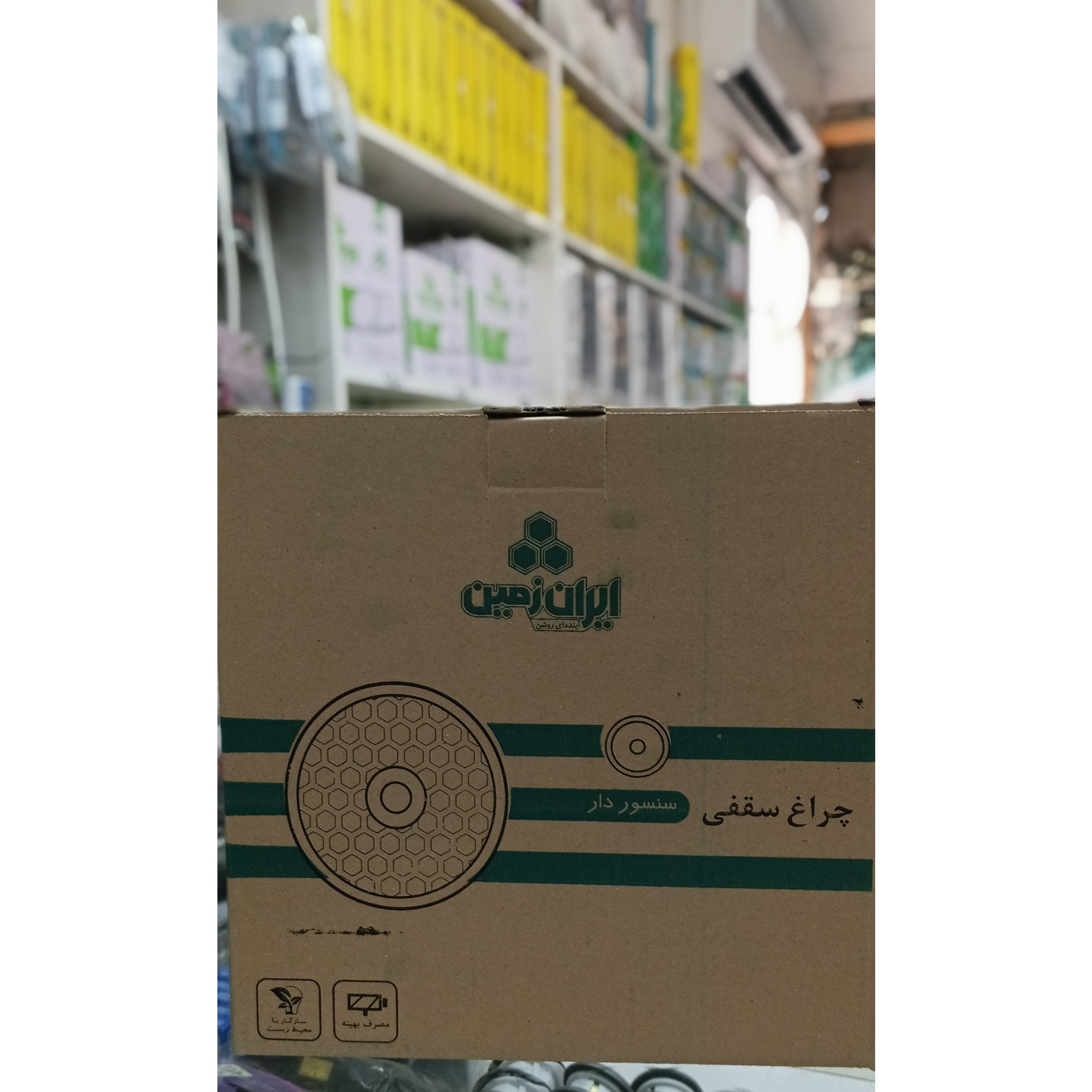 چراغ سقفی سنسور دار لامپ خور ایران زمین (پسکرایه)