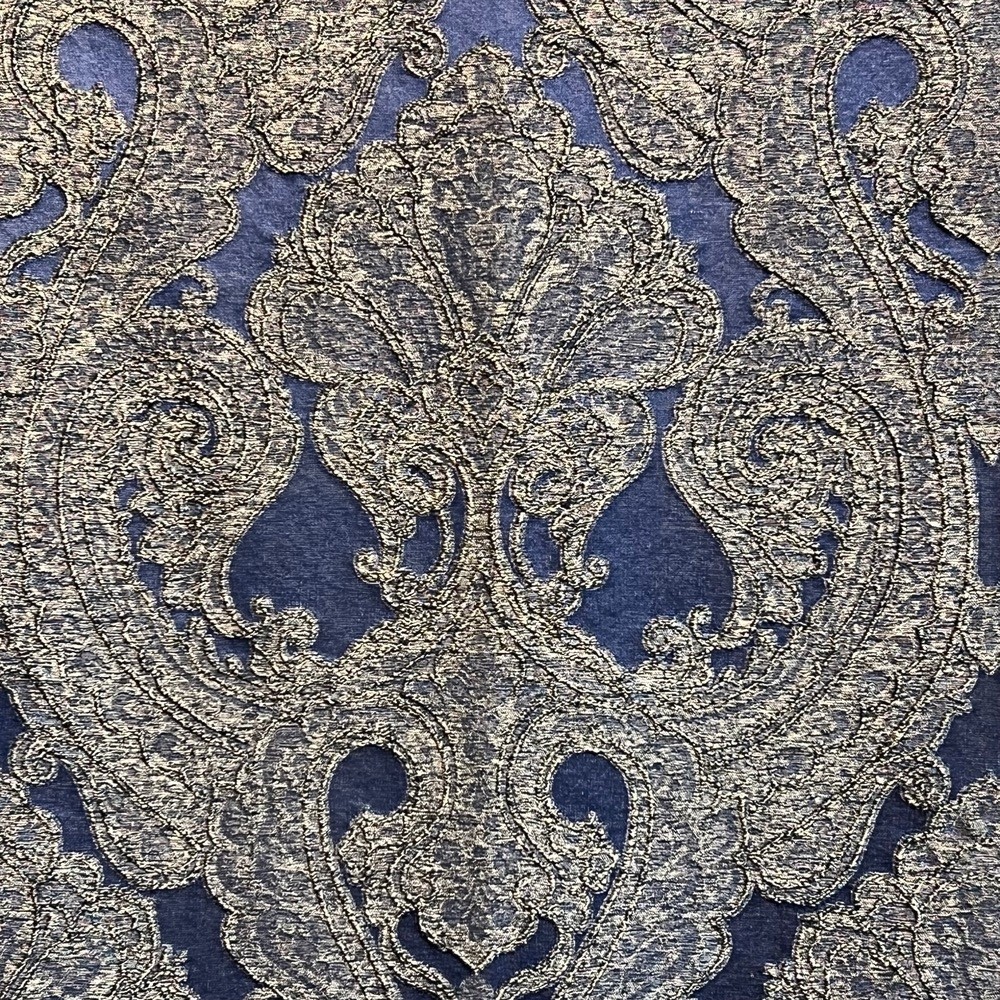 پرده دستک آماده طرحدار سورمه ایی
