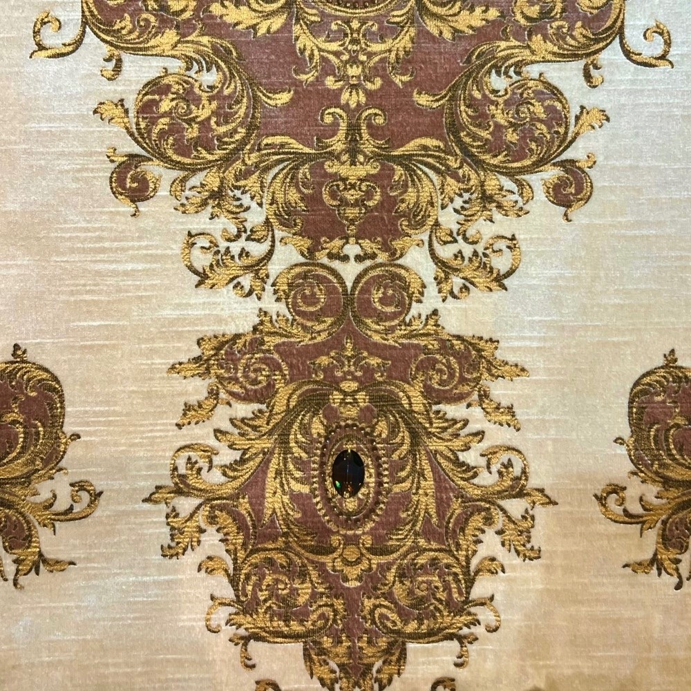 پرده دستک آماده طرحدار نگین دار