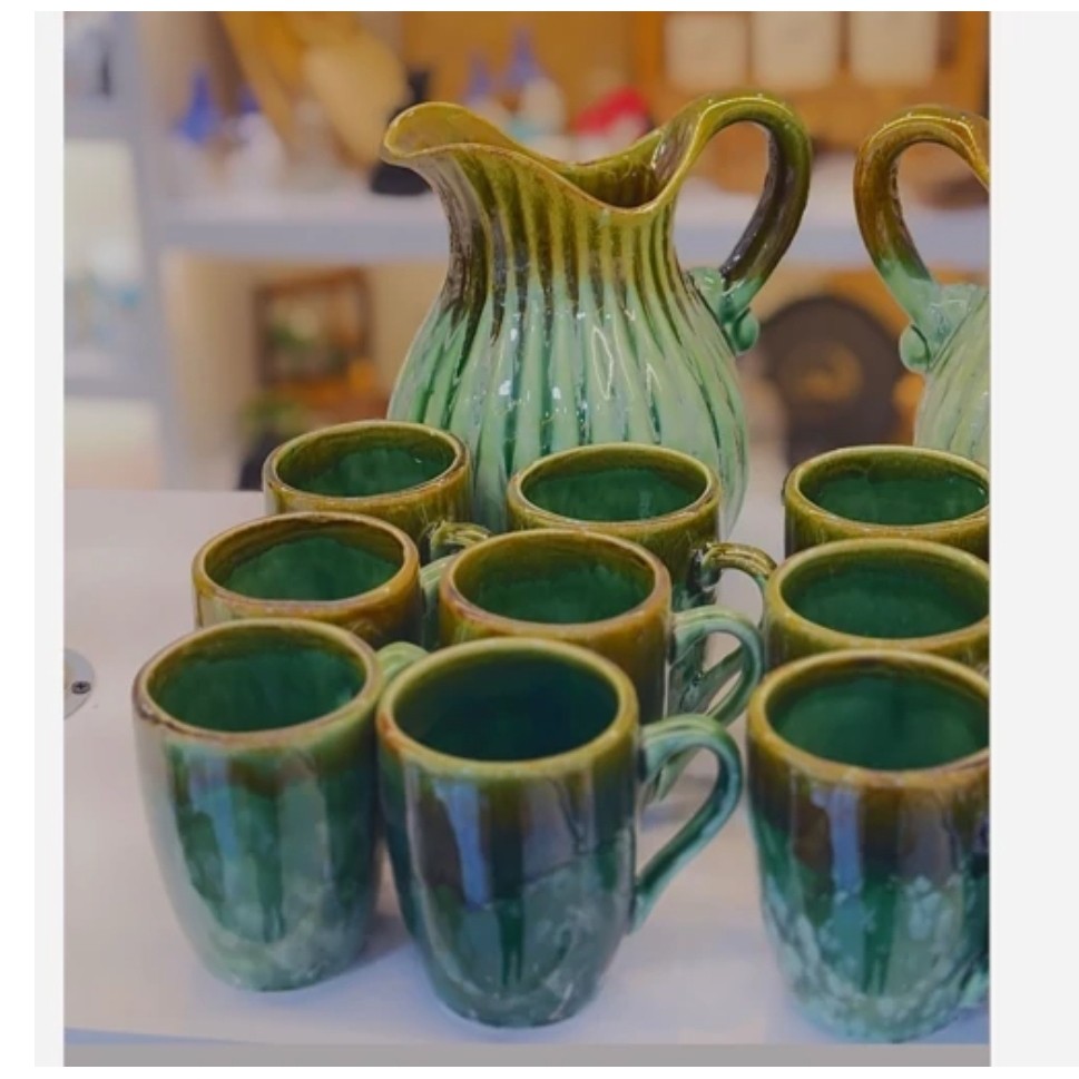پارچ و لیوان طرح شره ای ست