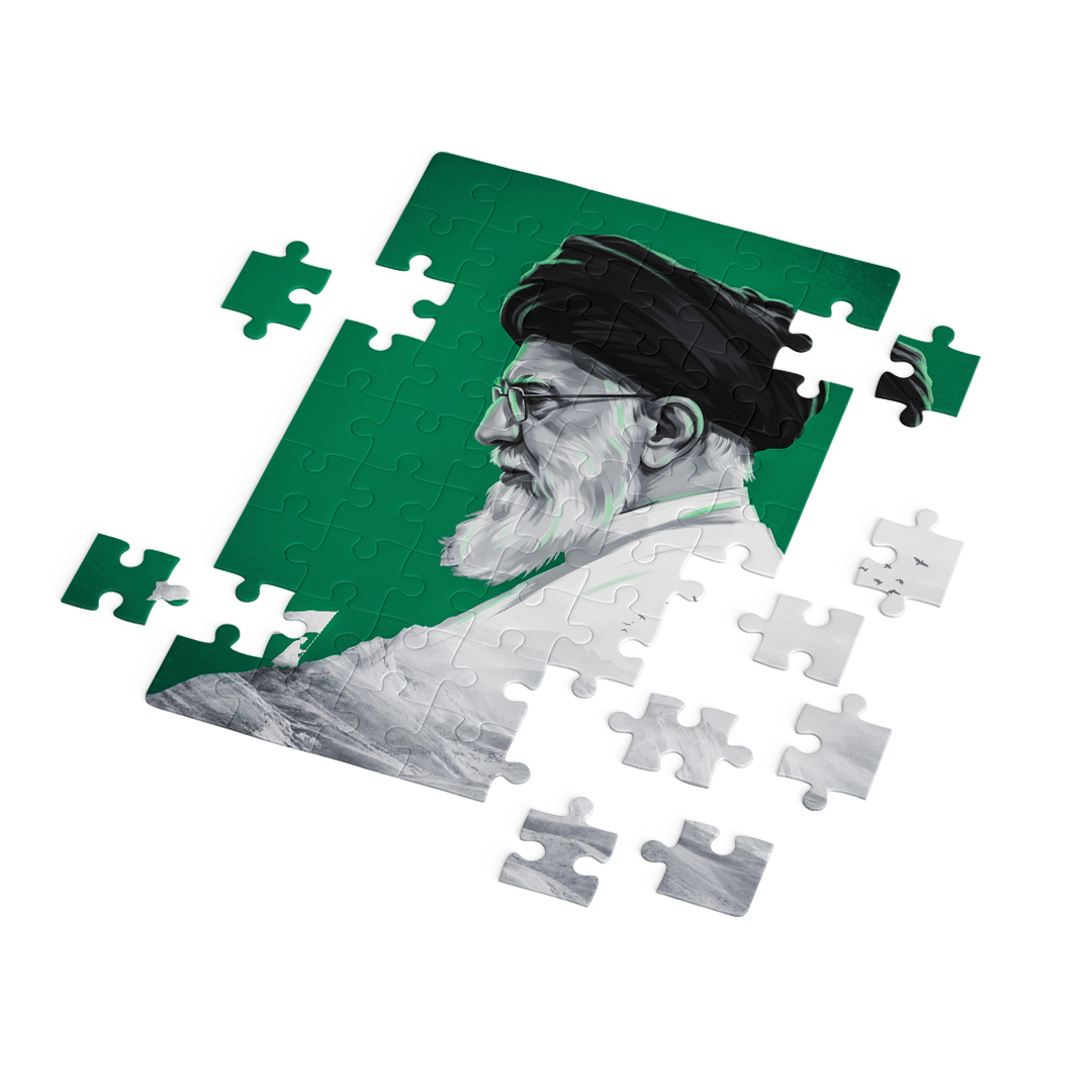 پازل چوبی طرح رهبر شهید کد PZ799