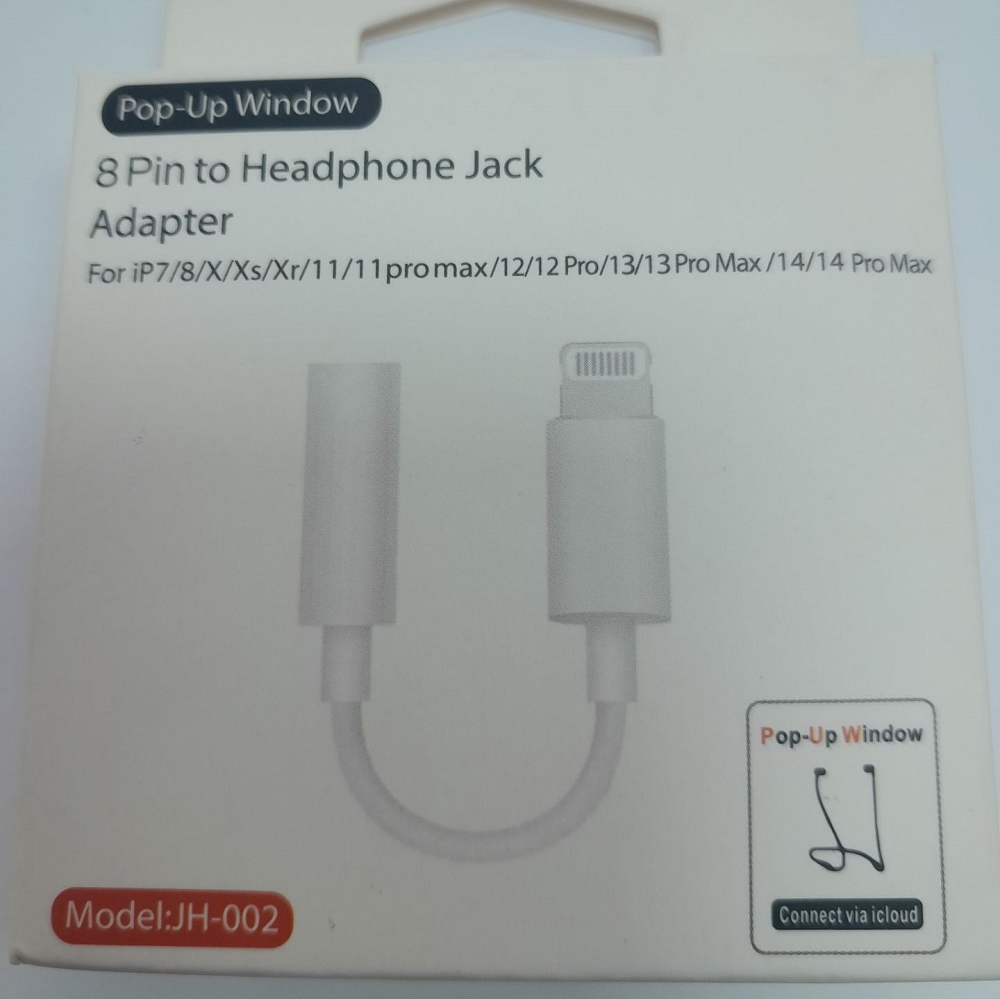 تبدیل لایتنینگ به جک 3.5 میلی متری مدل JH-002