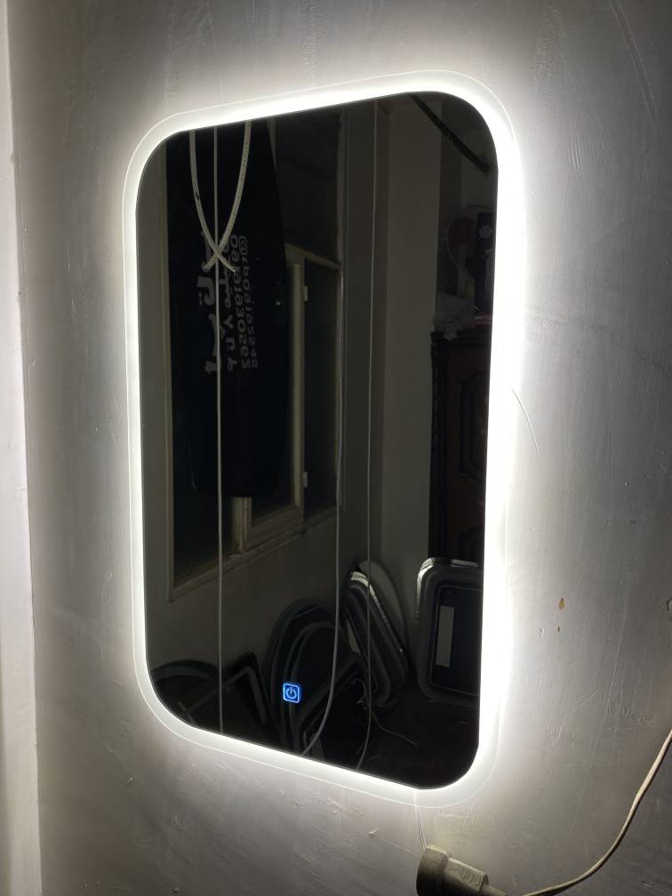 آینه LED بکلایت مستطیلی تاچ مدل AY15