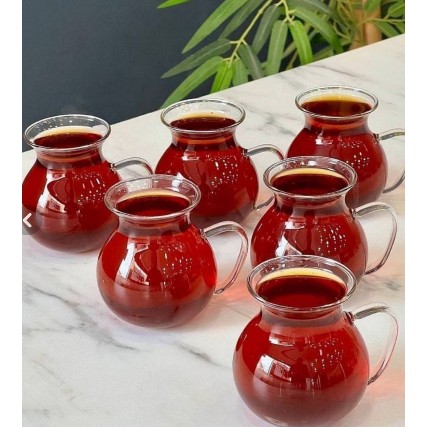 استکان پیرکس خمره ای ترکیه 6 عددی