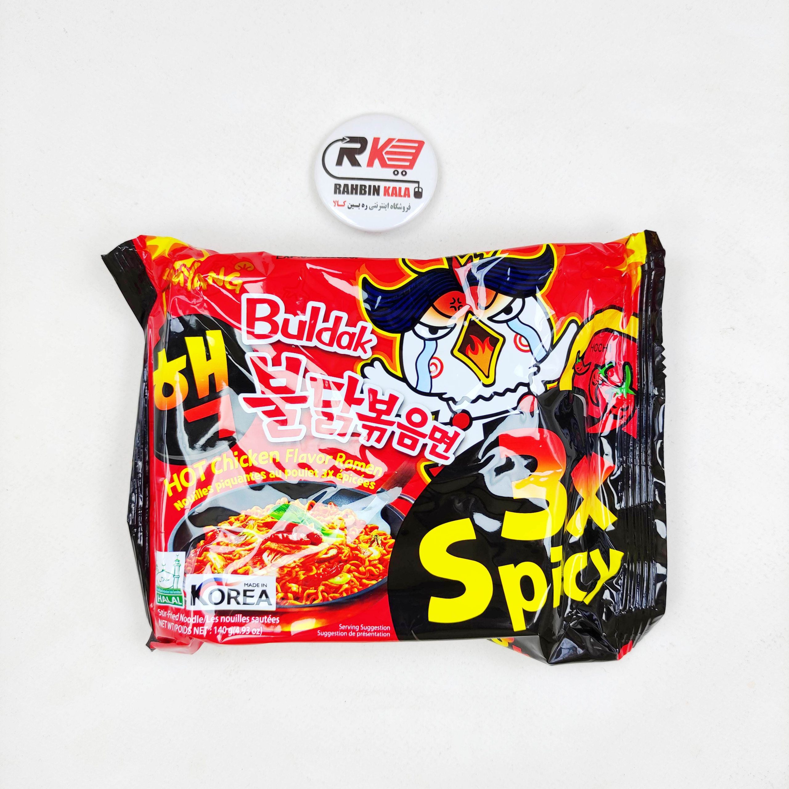 نودل فوری سامیانگ مرغ سه برابر تند 3x SAMYANG مدل Hot Chicken Flavor Ramen