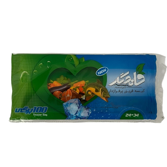 کیسه فریزر 100 برگی چسپی مدل ماندگار