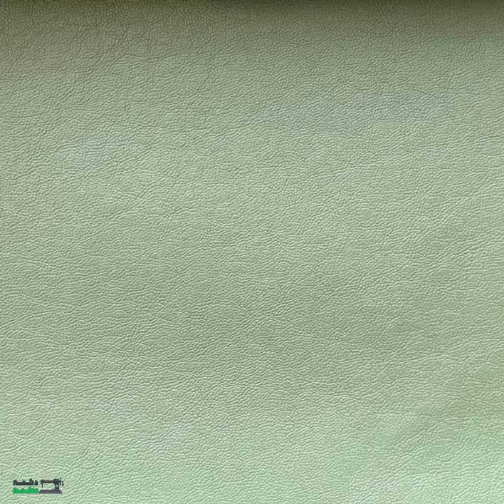 پارچه چرم پشت کتان سبز خاکی