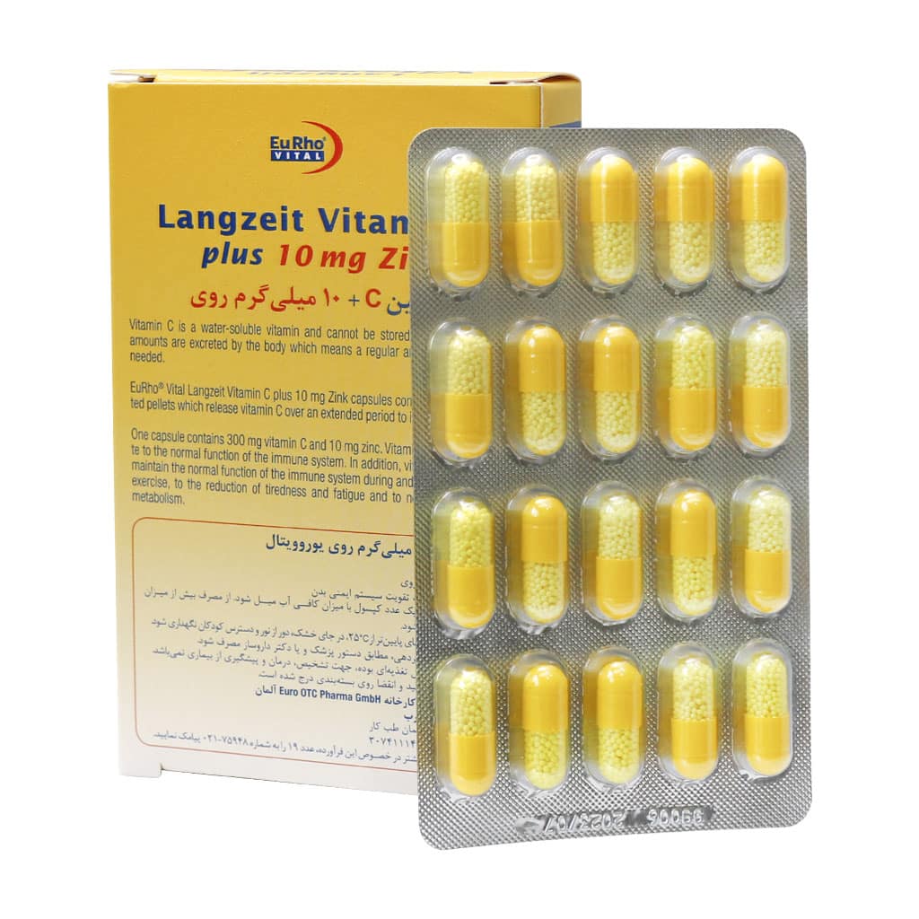 ویتامین C + زینک (10 میلی گرم) یوروویتال-60 عددی