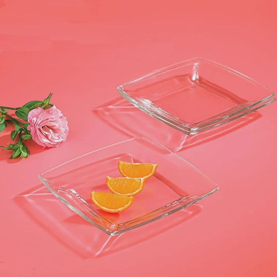 پیش دستی مربع لیمون شیشه ای 6 عددی کد 215500