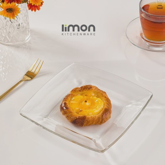 پیش دستی مربع لیمون شیشه ای 6 عددی کد 215500