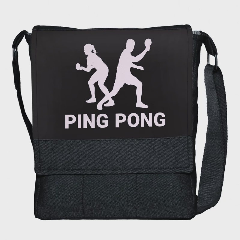 کیف دوشی چی چاپ طرح رشته ورزشی پینگ پنگ کد Ping Pong