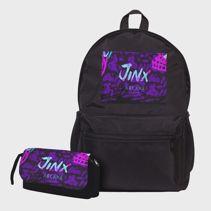 کوله پشتی و جامدادی آرکین جینکس Arcane Jinx League of Legends