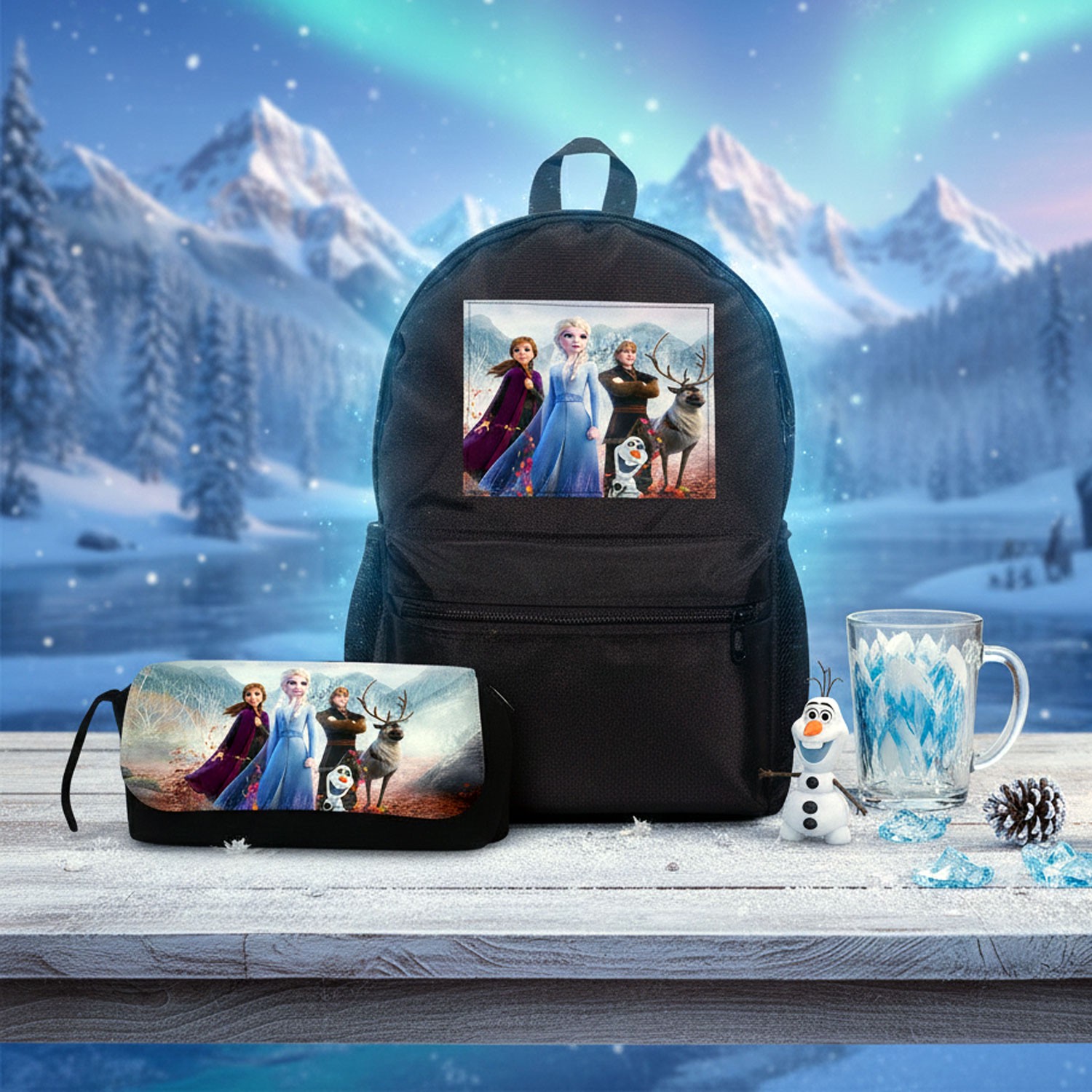 ست کوله پشتی و جامدادی طرح انیمیشن السا فروزن Frozen