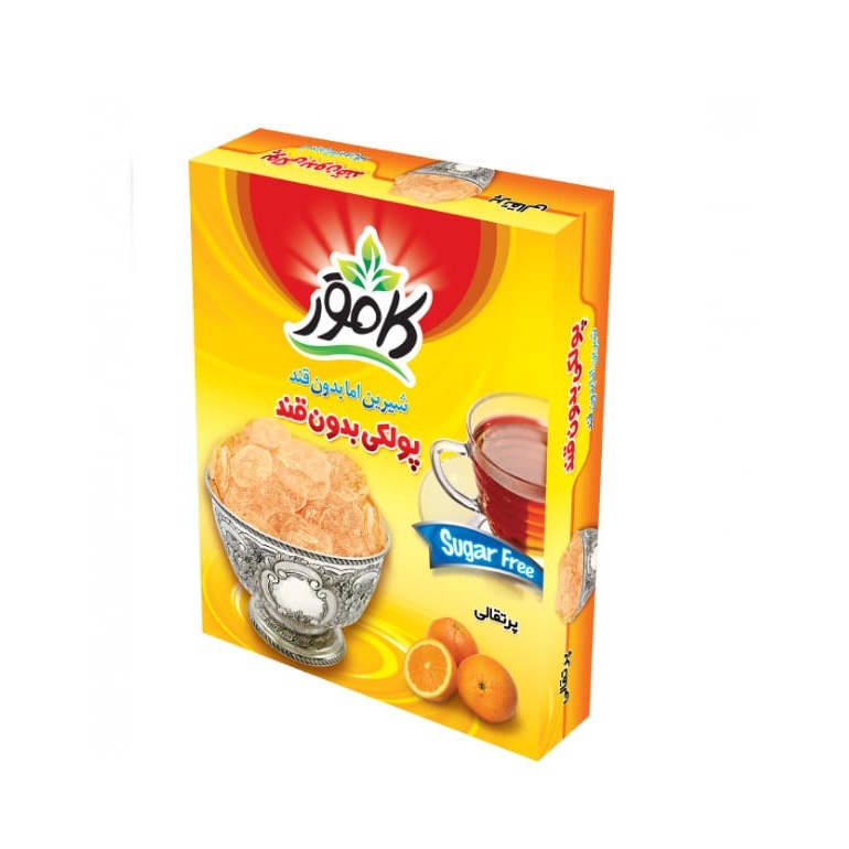 پولکی بدون قند و رژیمی پرتقالی کامور