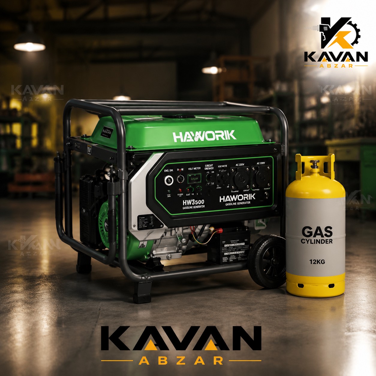 موتور برق 3گانه سوز 8.5 کیلووات (بنزین،lpg،cng) برند های وورک مدل HWG-8850LP