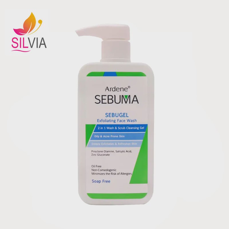 ژل شوینده و ساینده صورت پوست چرب و دارای آکنه سبوما آردن 350 میل