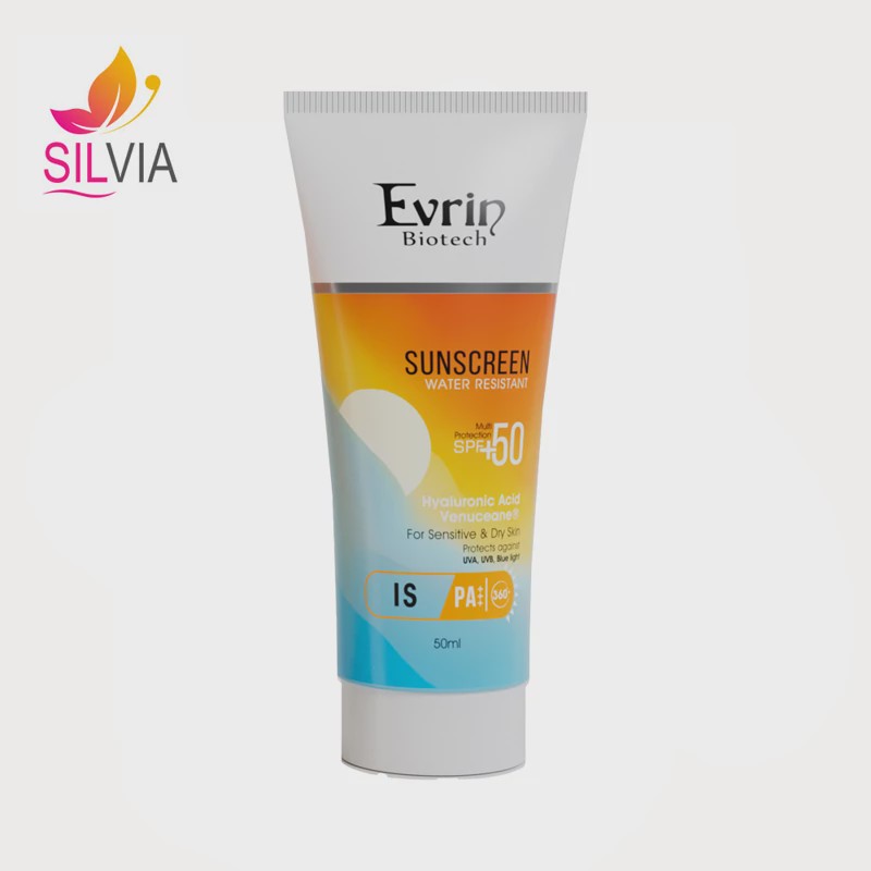 کرم ضد آفتاب پوست خشک و حساس بی رنگ SPF50 اورین بیوتک 50 میل