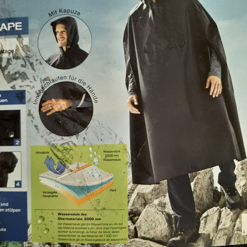 پانچو کوهنوردی مدل German