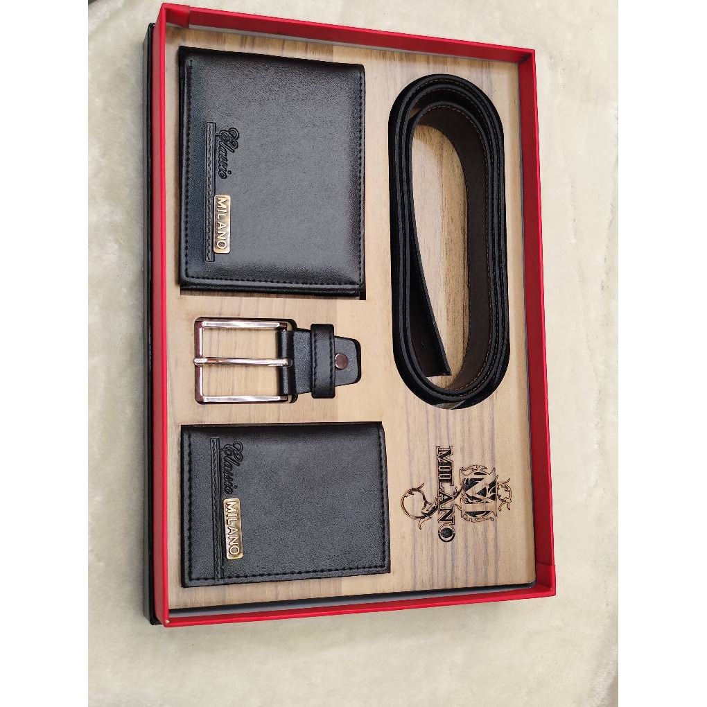 ست هدیه چرمی 3 تکه مردانه Milano کد ML004