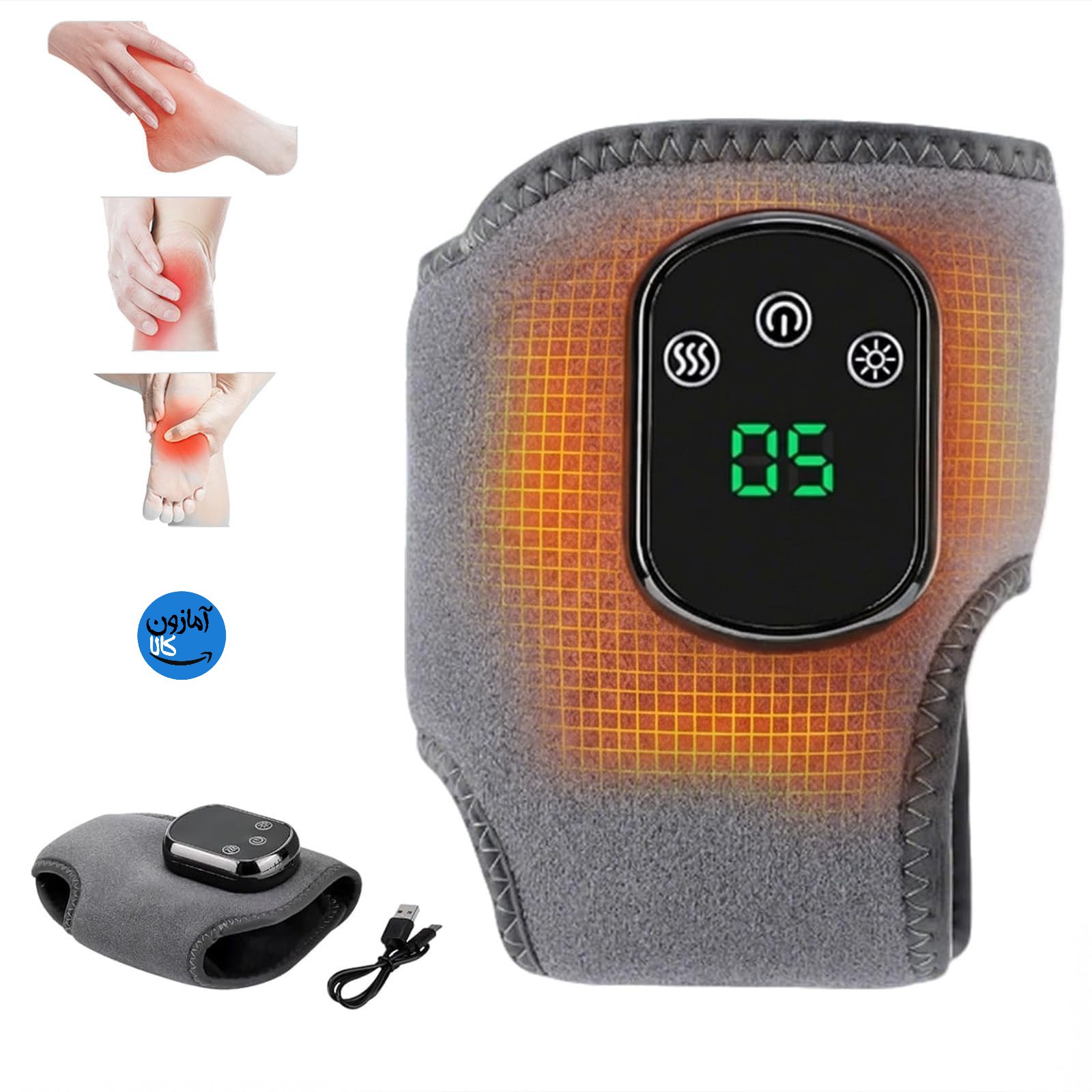 ماساژور مچ پا شارژی 3 حالت ویبره و 5 سطح گرما