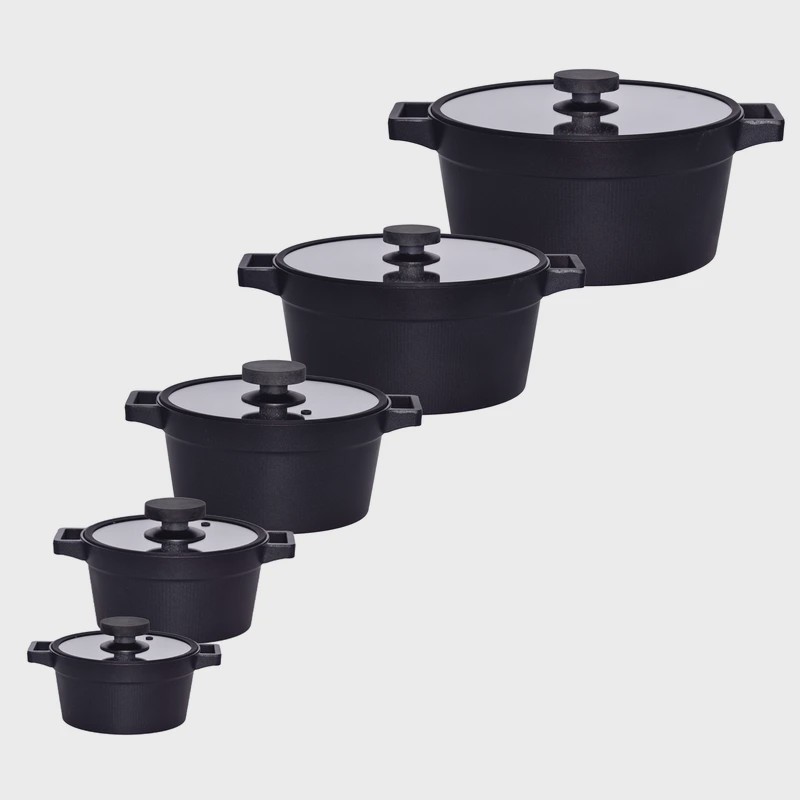 قابلمه و ماهیتابه 15 پارچه یونیک مدل 8520 گرانیتی