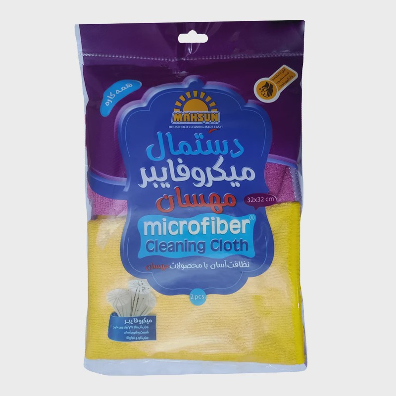 دستمال نظافت میکروفایبر مهسان مدل همه کاره (بسته 2 عددی)