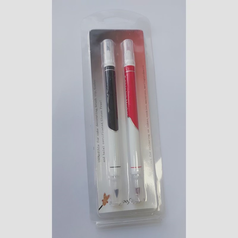 ماژیک خوراکی 2 عددی مشکی و قرمز (پس کرایه)