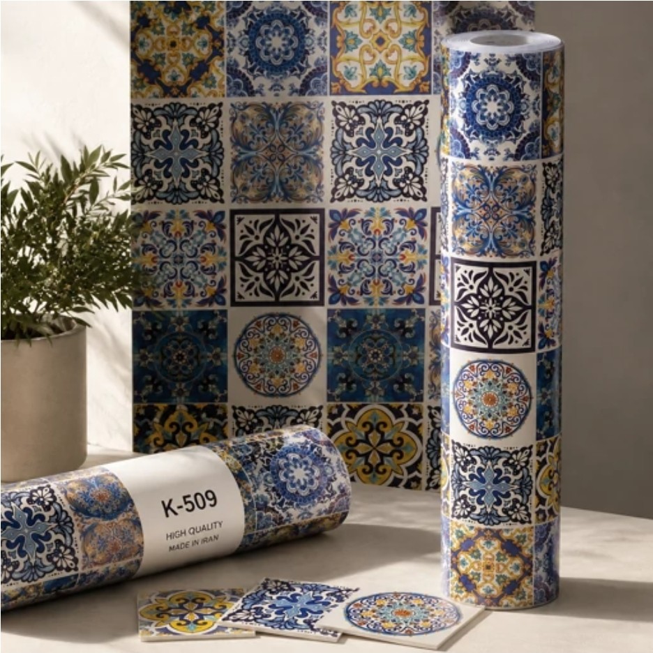 برچسب طرح کاشی چاپی کد k-509