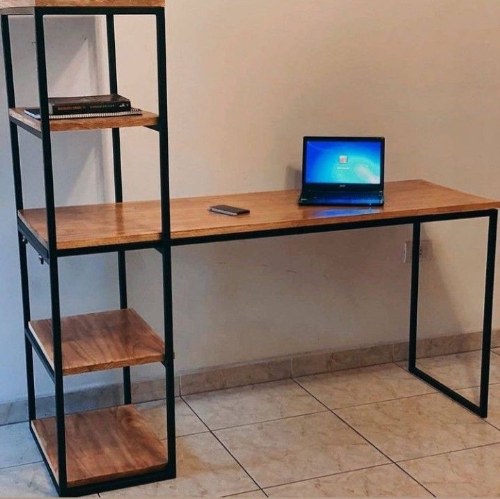 استند قفسه کتابخانه ترکیب چوب وفلز کد 98254