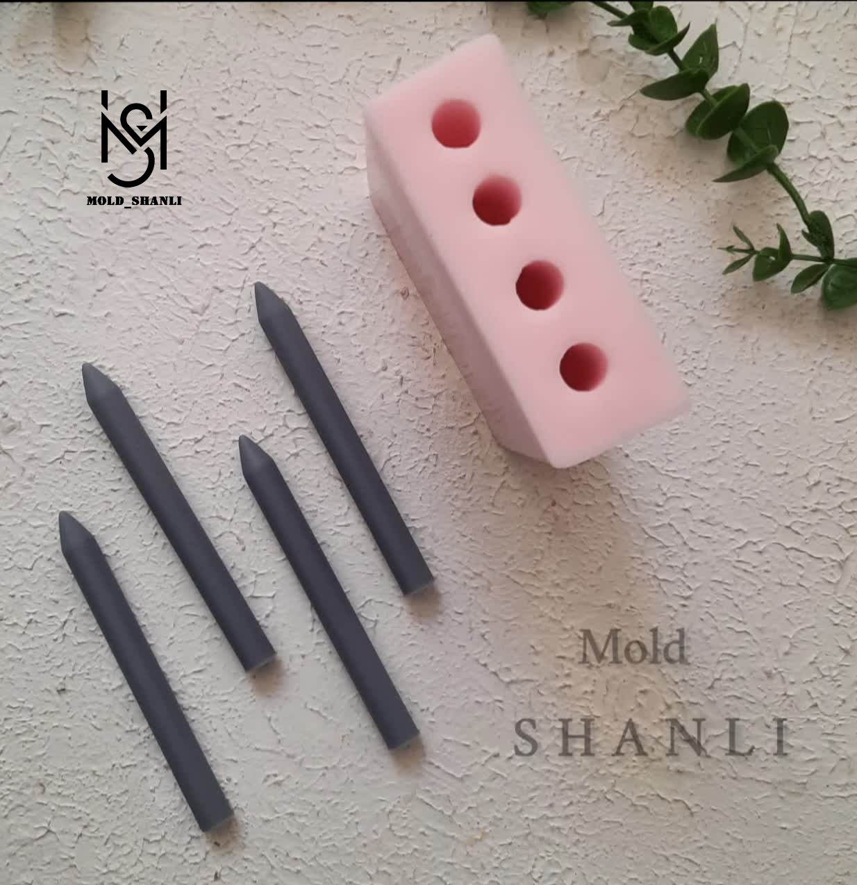 قالب سیلیکونی قلمی ساده برای شمع سازی و رزین