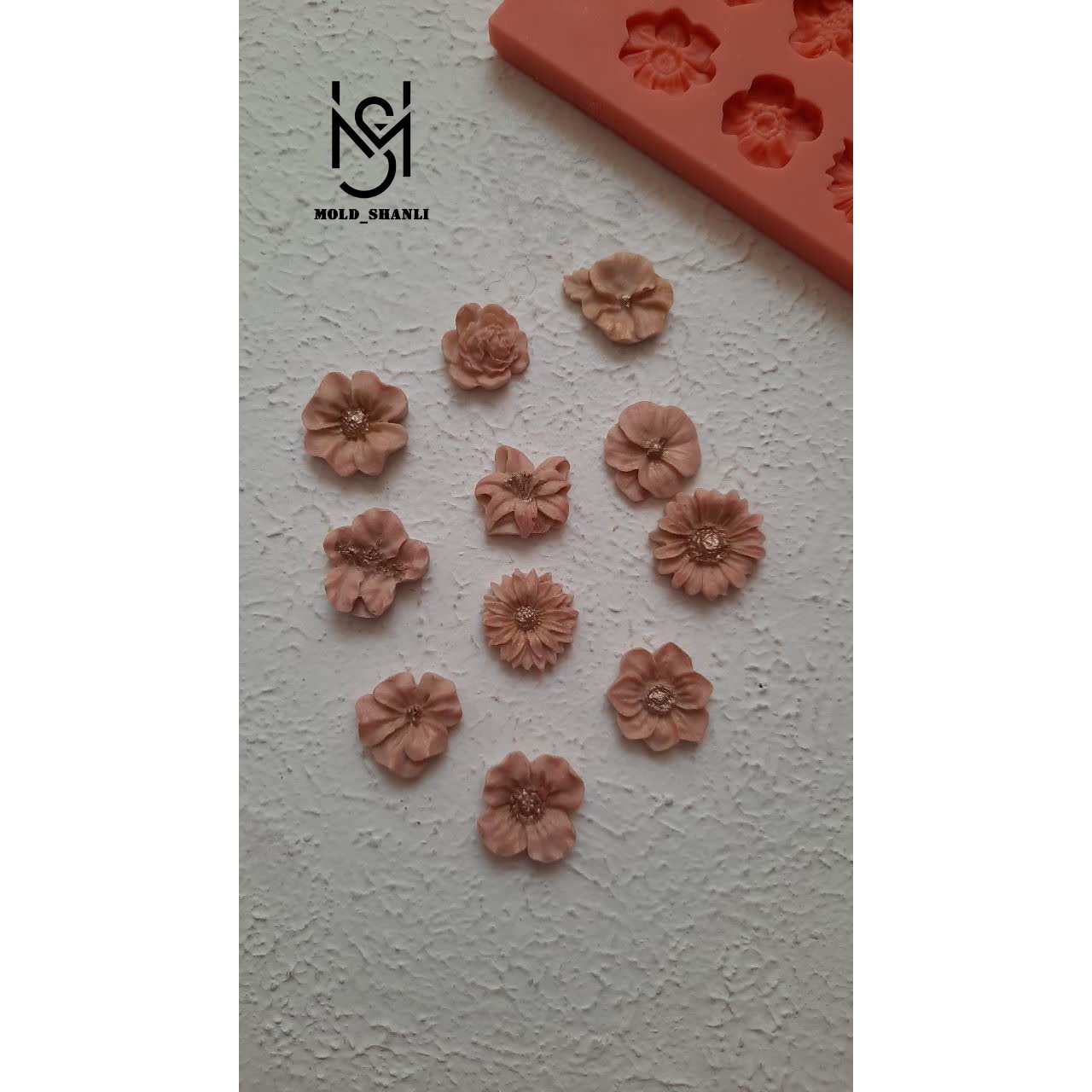 قالب سیلیکونی گل ریز 11تایی برای شمع سازی و رزین