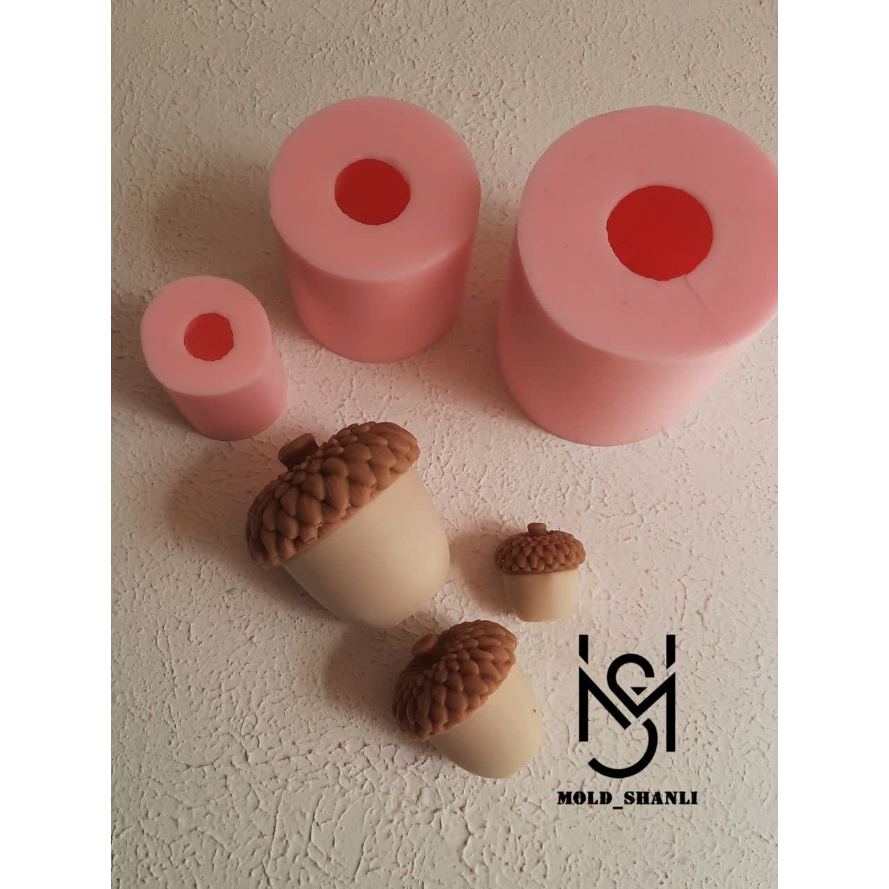 قالب سیلیکونی بلوط برای شمع سازی و رزین