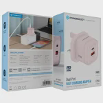 شارژر دو پورت 35 وات پاورولوژی مدل LUNEX SERIES PWFC554B