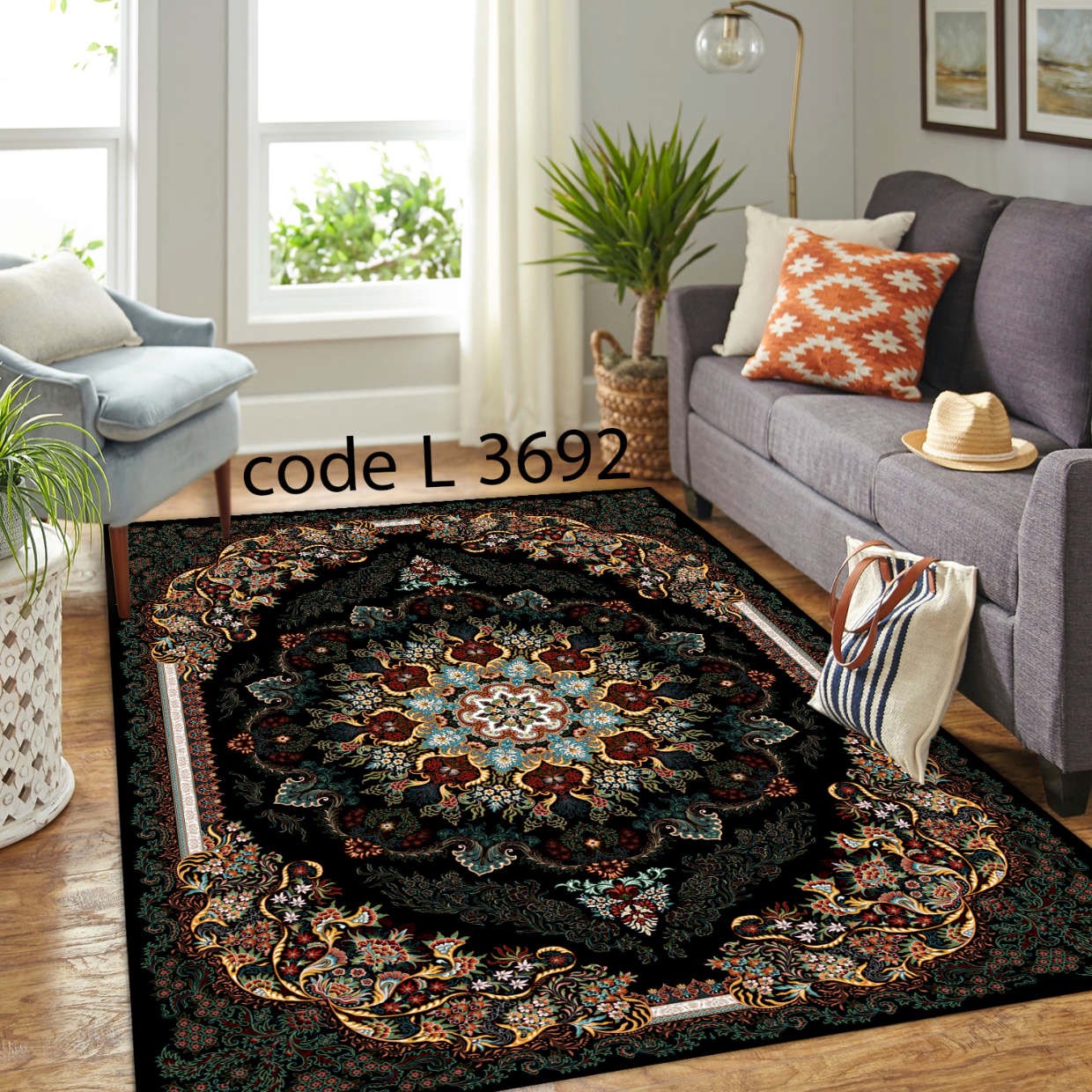 روفرشی کشدار (کاور فرش) و فرشینه و پادری کالای خواب متین کد L 3692