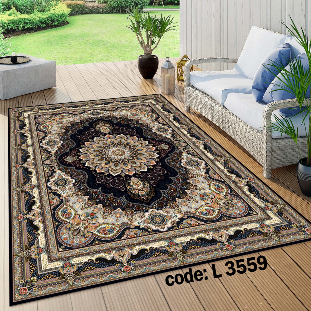 روفرشی کشدار (کاور فرش) و فرشینه و پادری کالای خواب متین کد L 3559