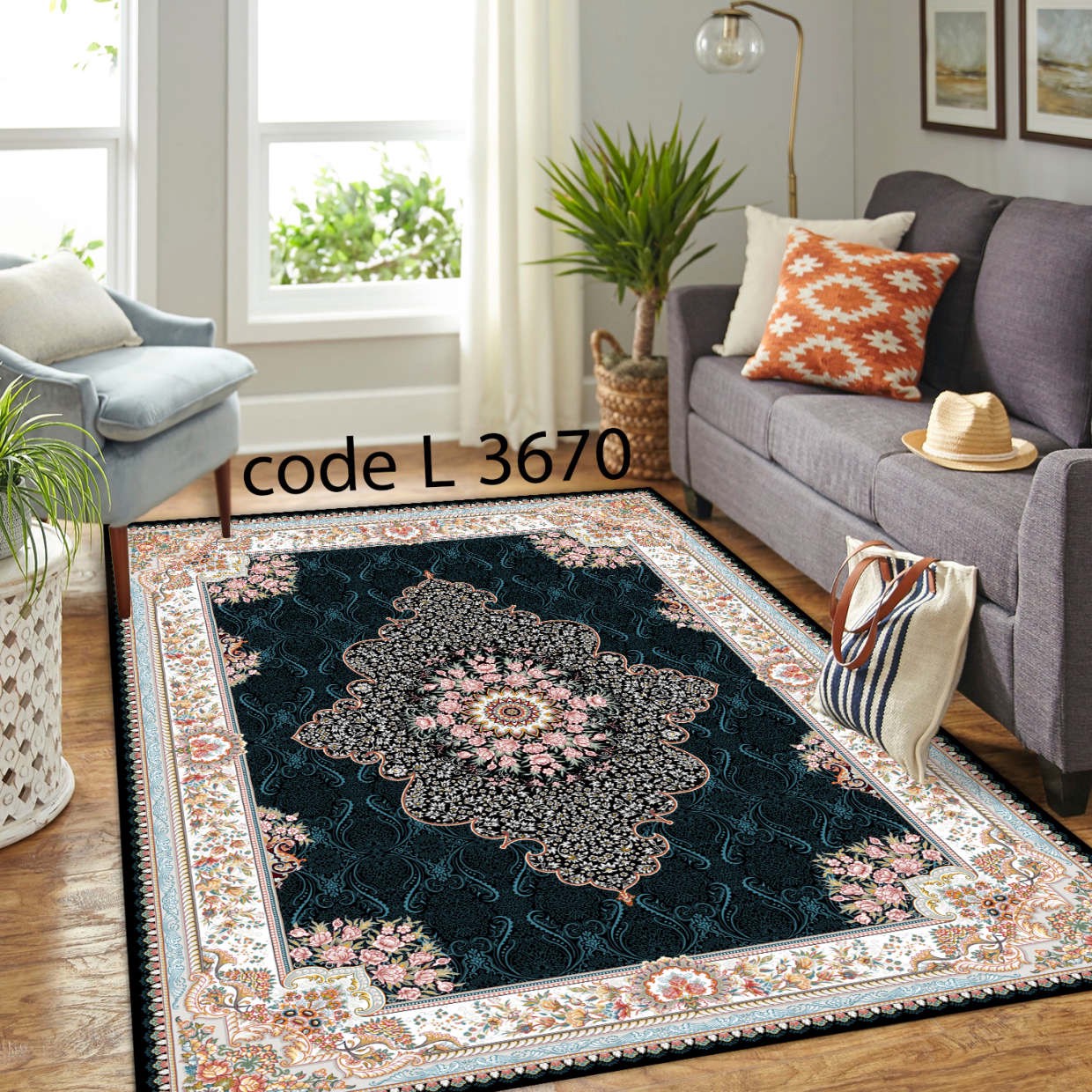 روفرشی کشدار (کاور فرش) و فرشینه و پادری کالای خواب متین کد L 3670