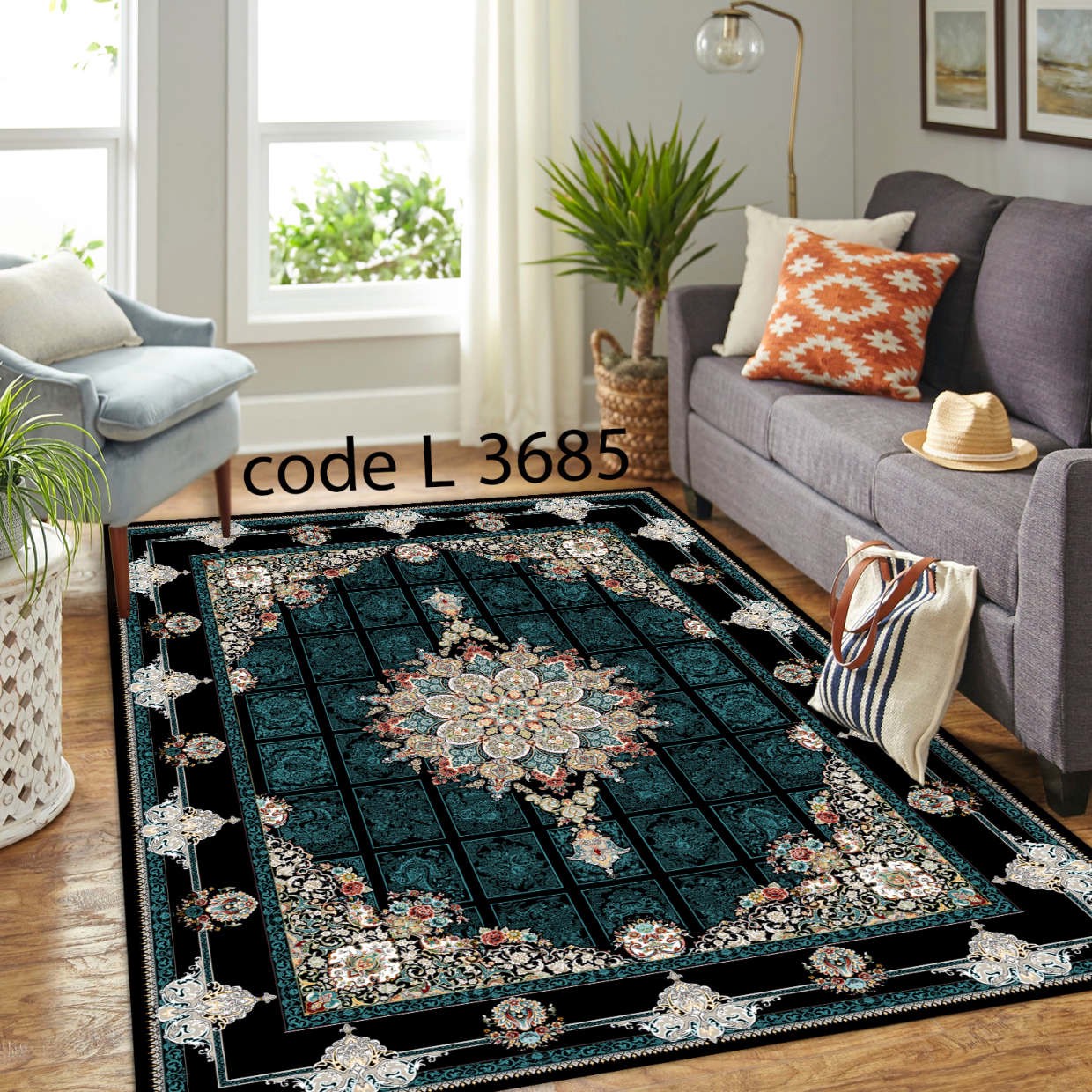 روفرشی کشدار (کاور فرش) و فرشینه و پادری کالای خواب متین کد L 3685
