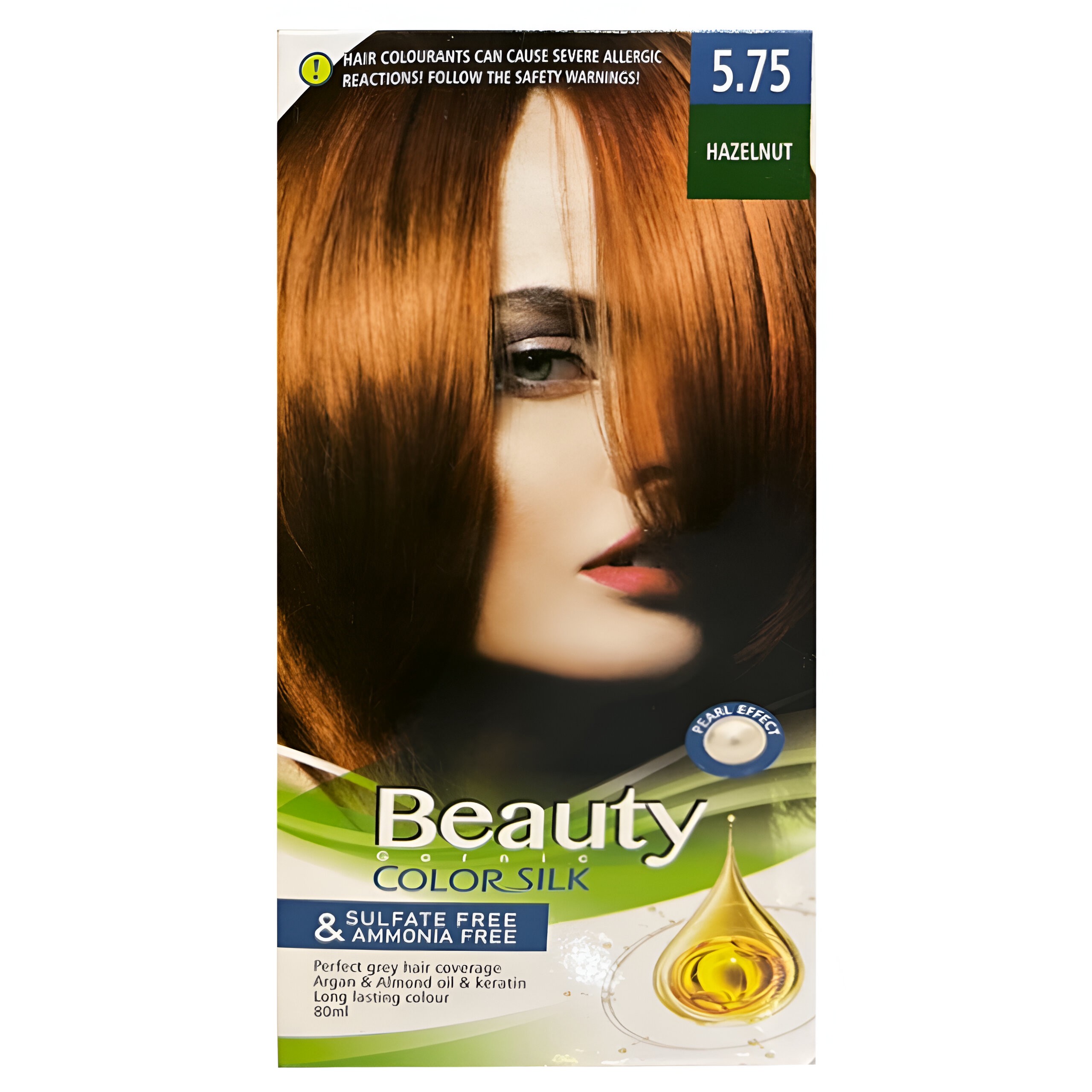 کیت رنگ مو بیوتی شماره 5 75 فندوقی (HAZELNUT) حجم 80 میل