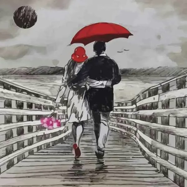 تابلو بوم چاپی لاویا طرح عاشقانه بهاری کد ART-1335