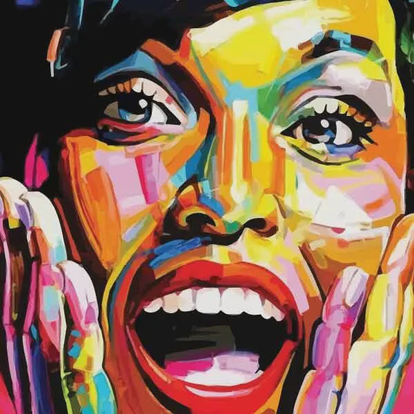 تابلو بوم چاپی لاویا طرح پرتره زن کد ART-973