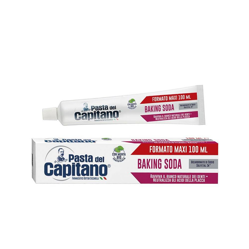 خمیر دندان پاستا دل کاپیتانو مدل BAKING SODA حجم 100 میل