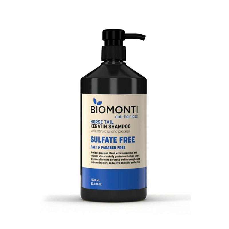 شامپو ضد ریزش و کراتینه بیومونتی Biomonti مدل Horse Tail حجم 1000 میل