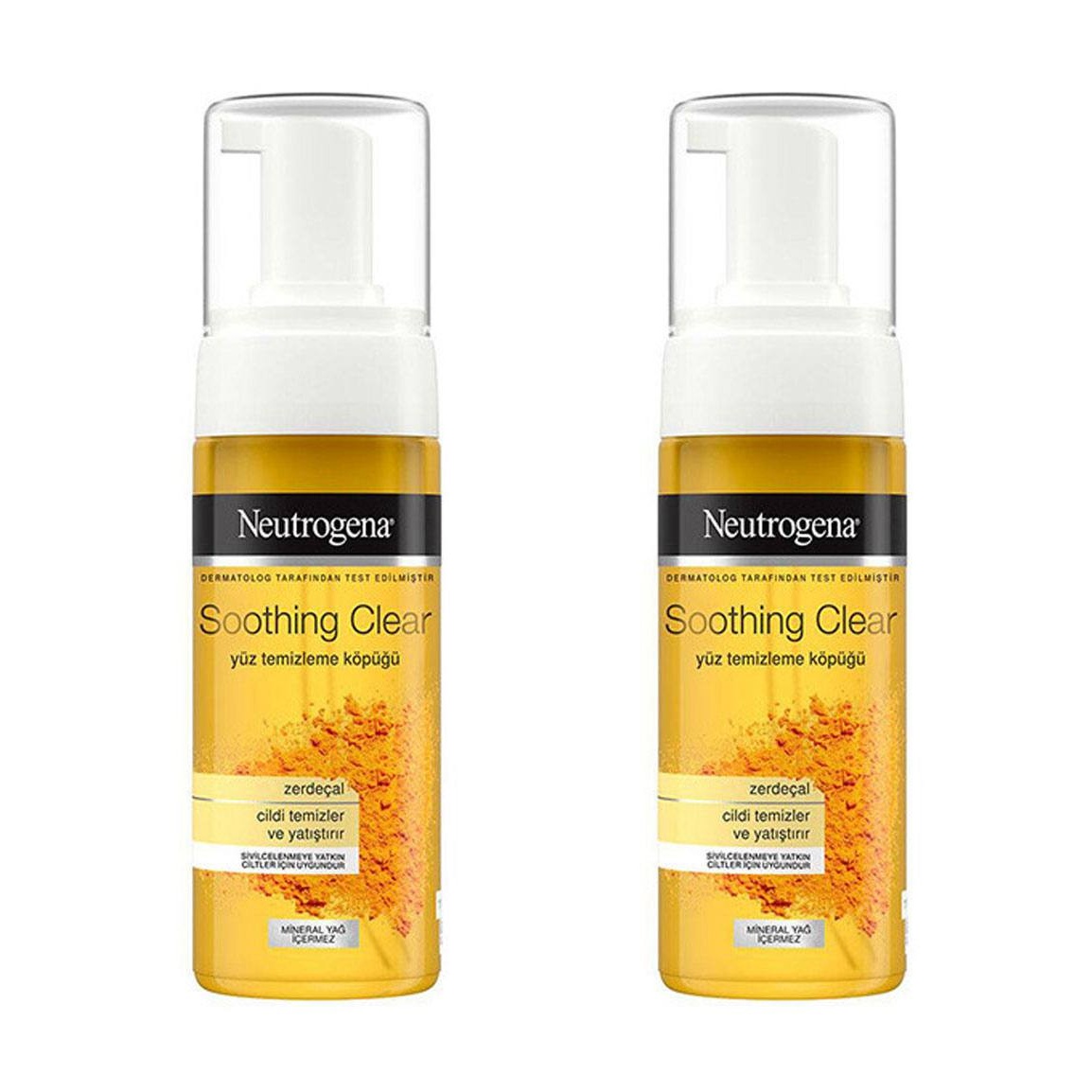 فوم شوینده صورت نوتروژینا Soothing Clear با زردچوبه مناسب پوست های چرب و مستعد جوش