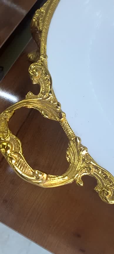 میوه خوری چینی دسته طلایی
