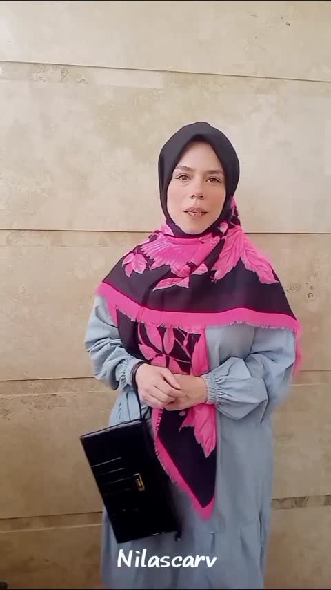 روسری نخ پنبه سیااسکارف